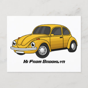 Carte Postale Caricature de voiture classique