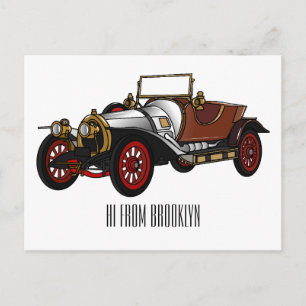 Carte Postale Caricature de voiture classique 1920