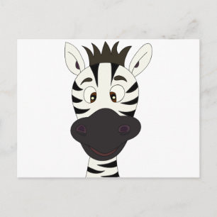 Carte Postale Caricature de Zebra