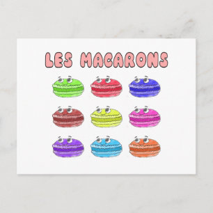 Carte Postale Caricature des Macarons