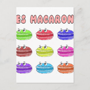 Carte Postale Caricature des Macarons