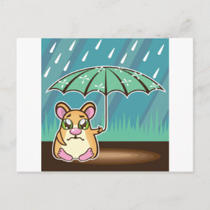 Carte Postale Caricature du Hamster sans abri