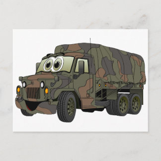 Carte Postale Caricature du porte-troupes militaire