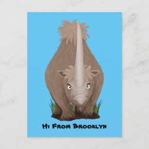 Carte Postale Caricature en élasmère de rhinocéros laineux