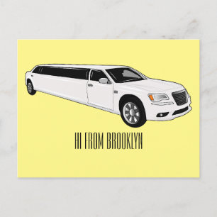 Carte Postale Caricature limousine