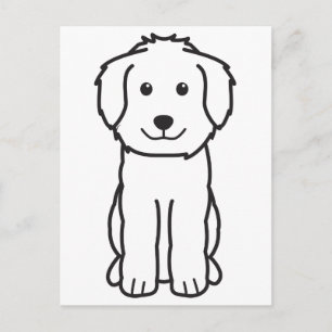 Carte Postale Caricature pour chien Goldendoodle
