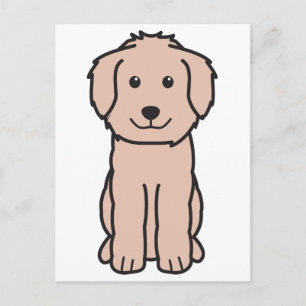 Carte Postale Caricature pour chien Goldendoodle