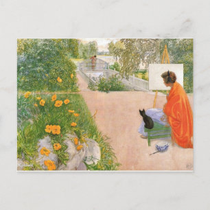 Carte Postale Carl Larsson peinture, Pont