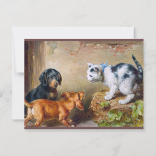 Carte Postale Carl Reichert Peinture Brave Kitten Post-croisemen