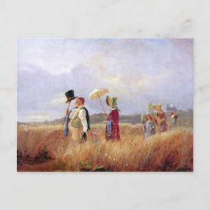 Carte Postale Carl Spitzweg - La promenade du dimanche