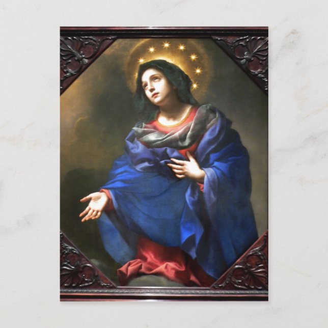 Carte Postale Carlo Dolci, Italie, 1616-1686 Madonna in Glory, (Devant)