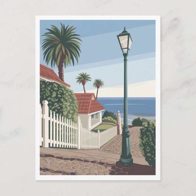 Carte Postale Carmel, CA - Accueil le long de la côte (Devant)