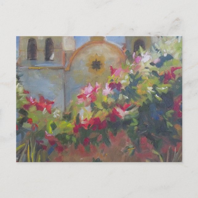 Carte Postale Carmel Spanish Mission California Garden (Devant)