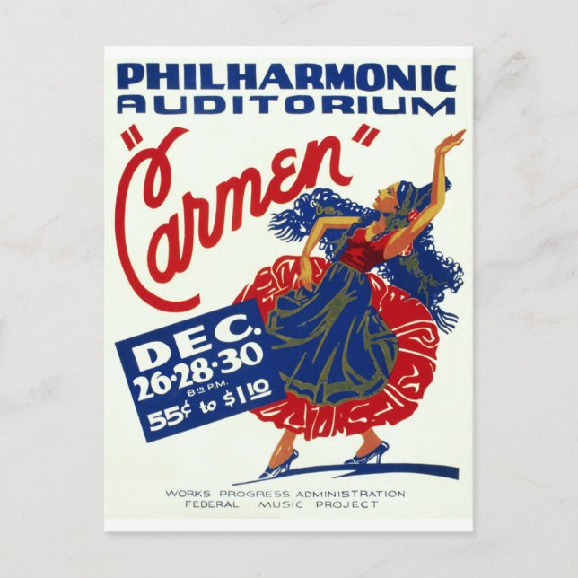 Carte Postale Carmen (Devant)
