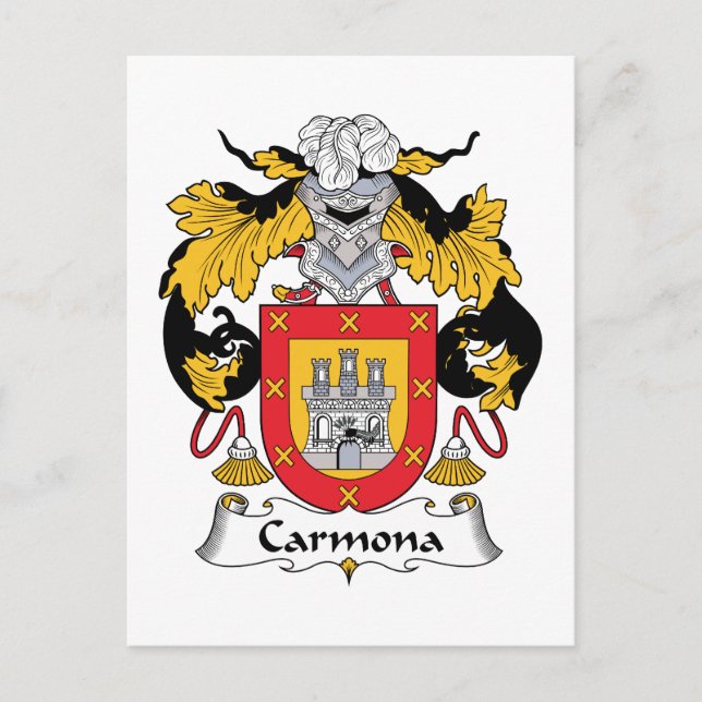 Carte Postale Carmona Family Crest (Devant)