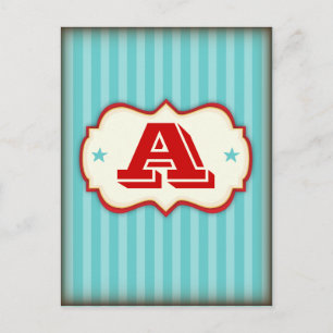 Carte Postale Carnaval de cirque vintage Faites votre propre ban