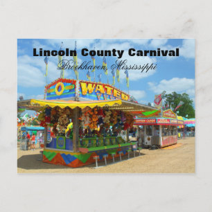 Carte Postale Carnaval du comté de Lincoln - Brookhaven, Mississ