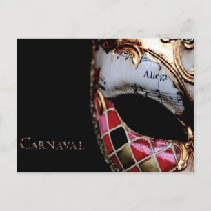 Carte Postale Carnaval - Italie - Masque