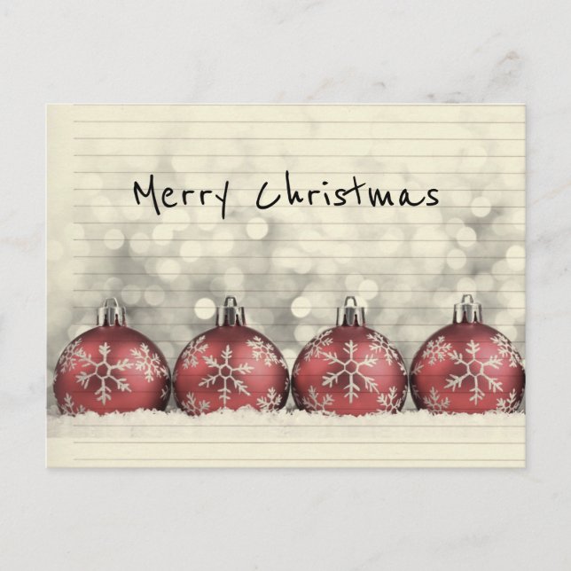 Carte Postale Carnet d'ornements de Noël personnalisé (Devant)
