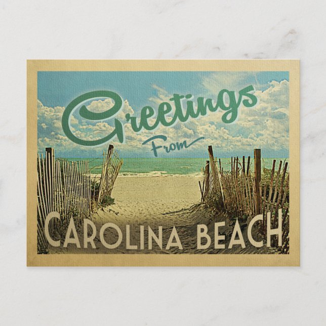 Carte Postale Carolina Beach Vintage voyage (Devant)