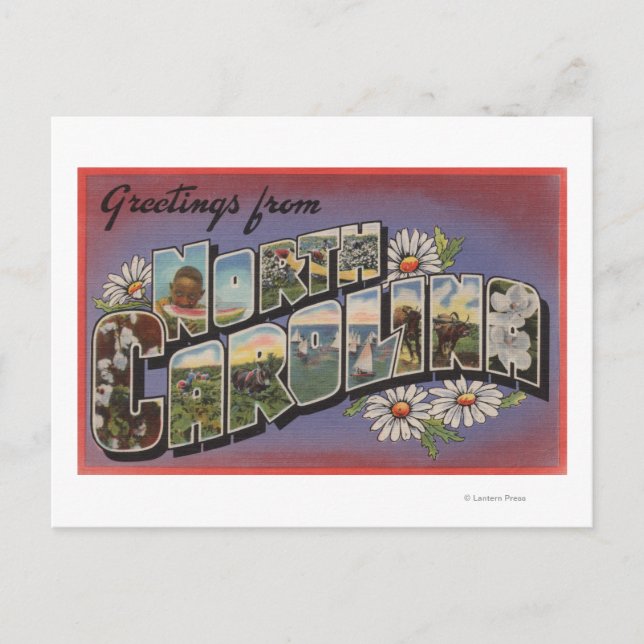 Carte Postale Carolina du NordScènes de grandes lettres (Devant)