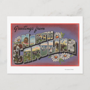 Carte Postale Carolina du NordScènes de grandes lettres