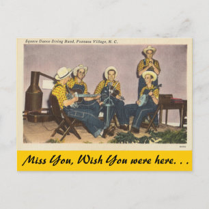 Carte Postale Caroline du Nord, Musique de danse Carré, Fontana 