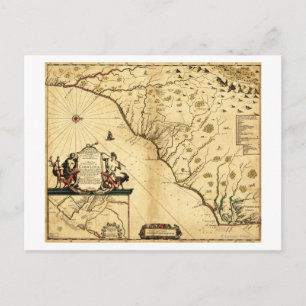 Carte Postale Carolines avec le nord à droiteCarte panoramique