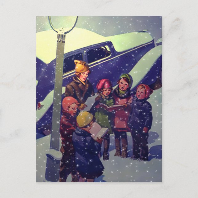 Carte Postale Caroling in the Snow, 1935 (Devant)