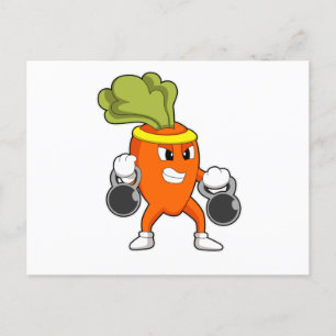Carte Postale Carotte à Fitness avec cloches