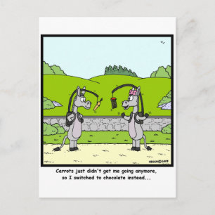 Carte Postale Carotte et chocolat