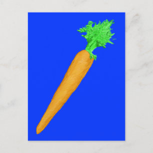 Carte Postale Carotte peinte