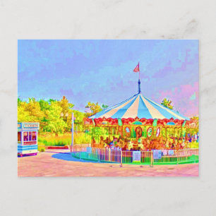 Carte Postale Carousel de Boston par Shawna Mac Postcard