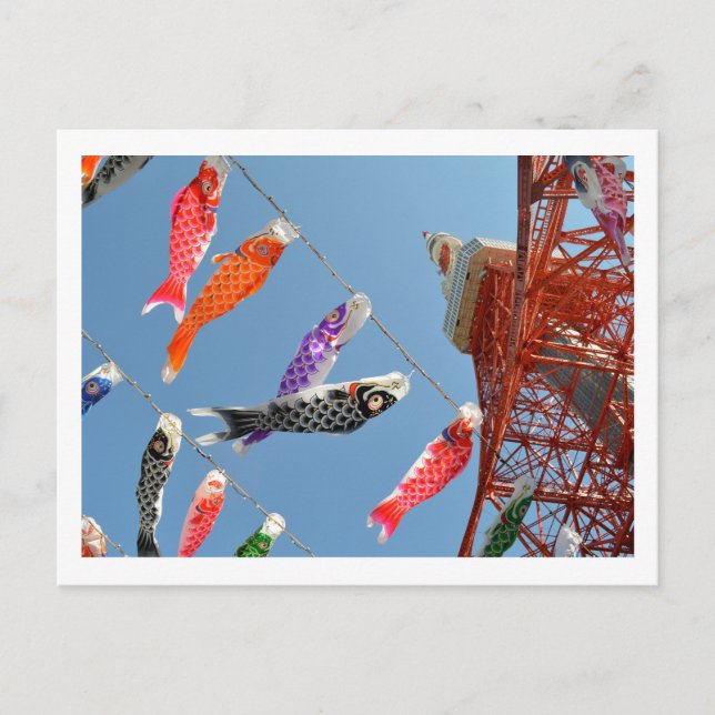 Carte Postale Carp Streamers : Tour de Tokyo (Devant)