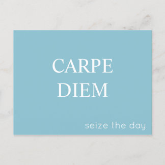 Carte postale Carpe Diem Latin Quote - Turquoise