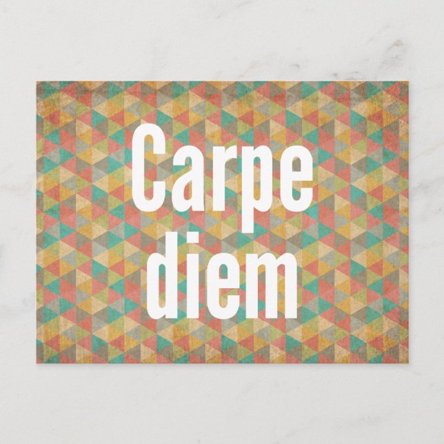 Carte Postale Carpe diem, Saisir le jour, Citations Motivationne (Devant)