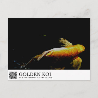 Carte Postale Carpe Koï Dorée