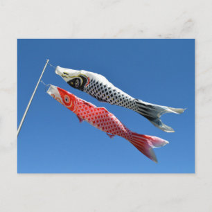 Carte Postale Carpes fendant le courant (Koinobori) : Tokyo, Jap