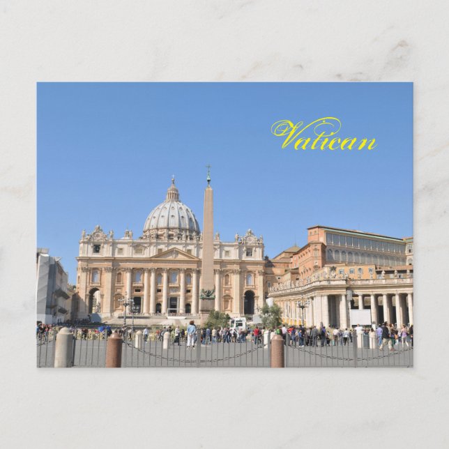 Carte Postale Carré de San Pietro à Vatican, Rome, Italie (Devant)