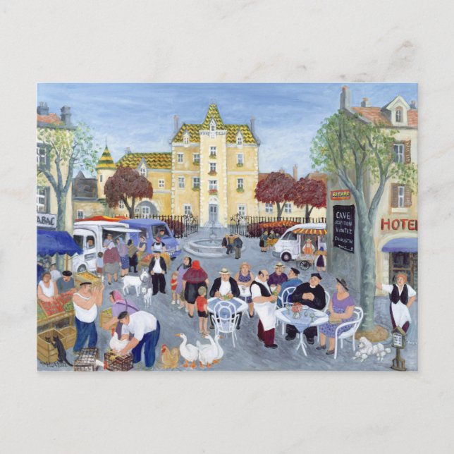 Carte Postale Carré de ville en Bourgogne (Devant)