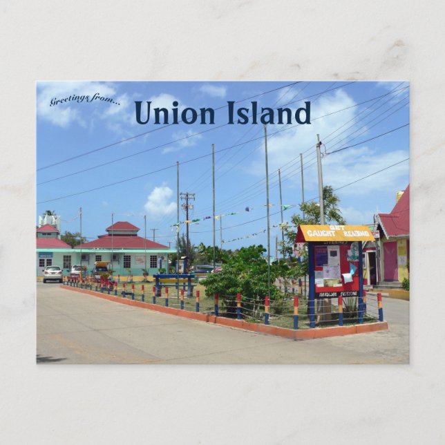 Carte Postale Carré principal de Union Island (Devant)