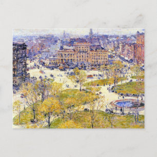 Carte Postale Carré syndical au printemps par Frederick Childe H