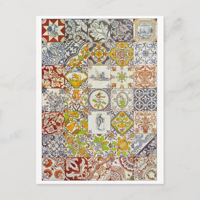 Carte Postale Carreaux de céramique hollandais (Devant)
