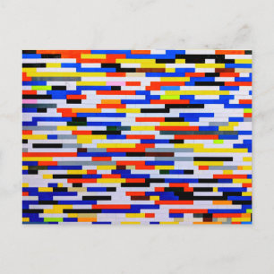 Carte Postale Carreaux de construction couleur primaire