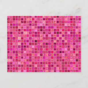 Carte Postale Carreaux de mosaïque à motif 'aquatique' de teinte
