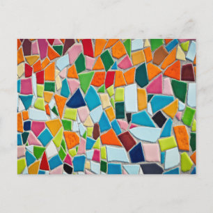 Carte Postale Carreaux de mosaïque colorés