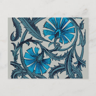 Carte Postale Carreaux décoratifs rustiques d'art floral antique
