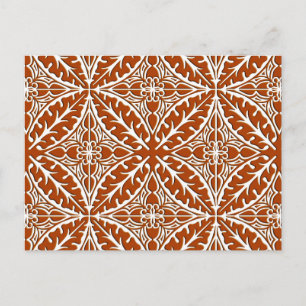 Carte Postale Carreaux marocains - rouille brun et blanc