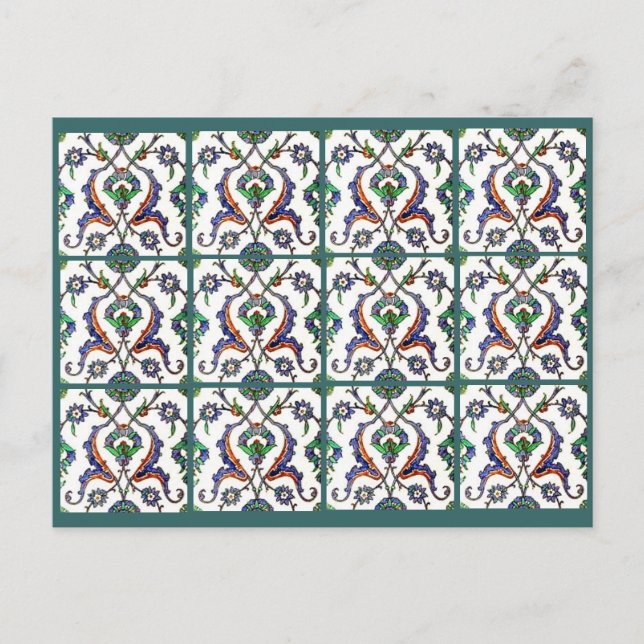 Carte Postale Carrelage vert-Turquie (Devant)