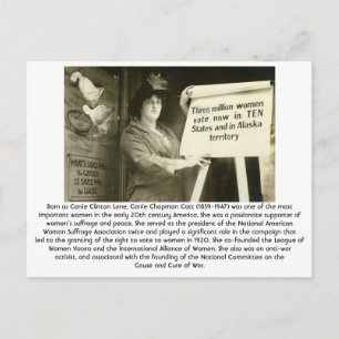 Carte Postale Carrie Catt - Féministe